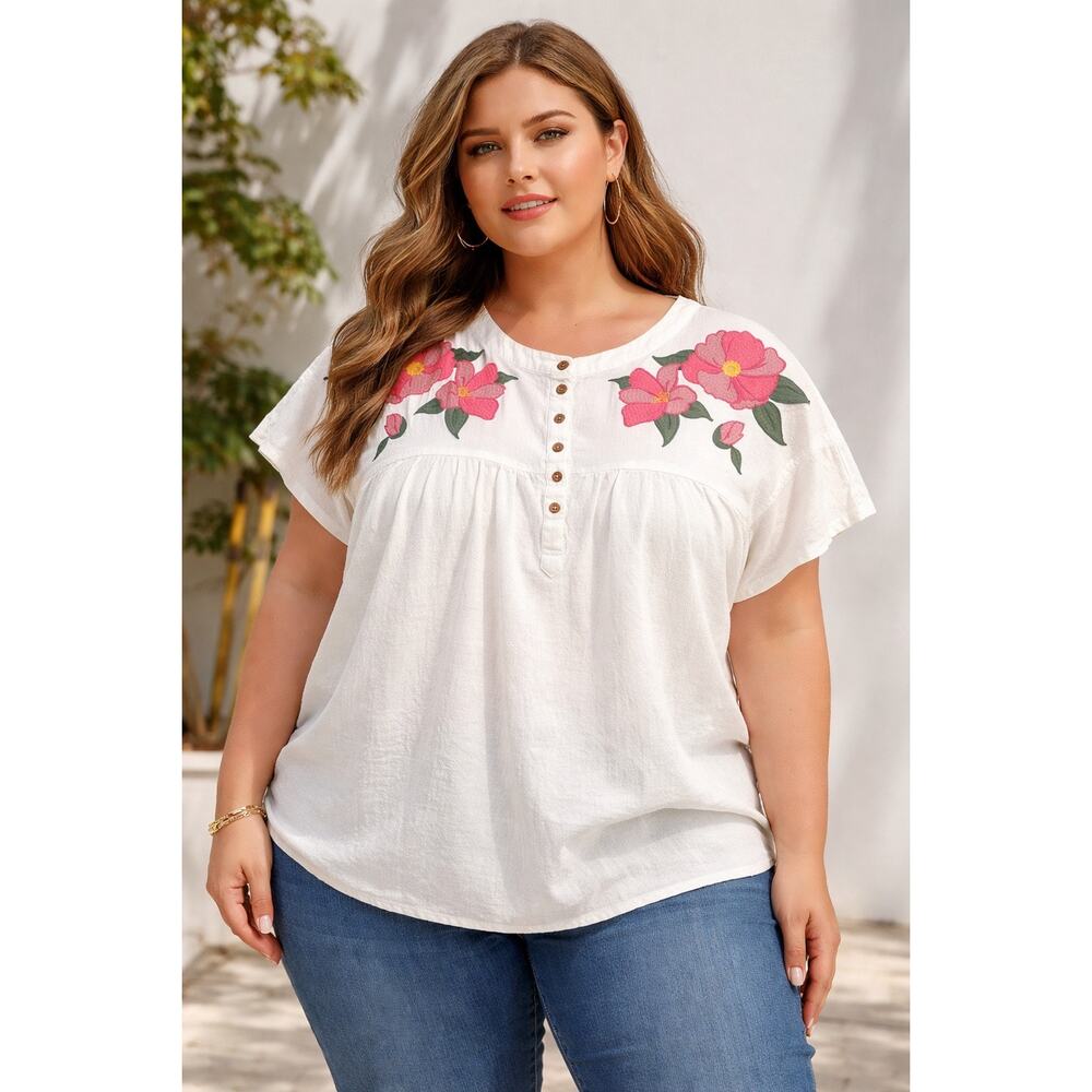 Oddi Magnolia Cotton Blend Blouse